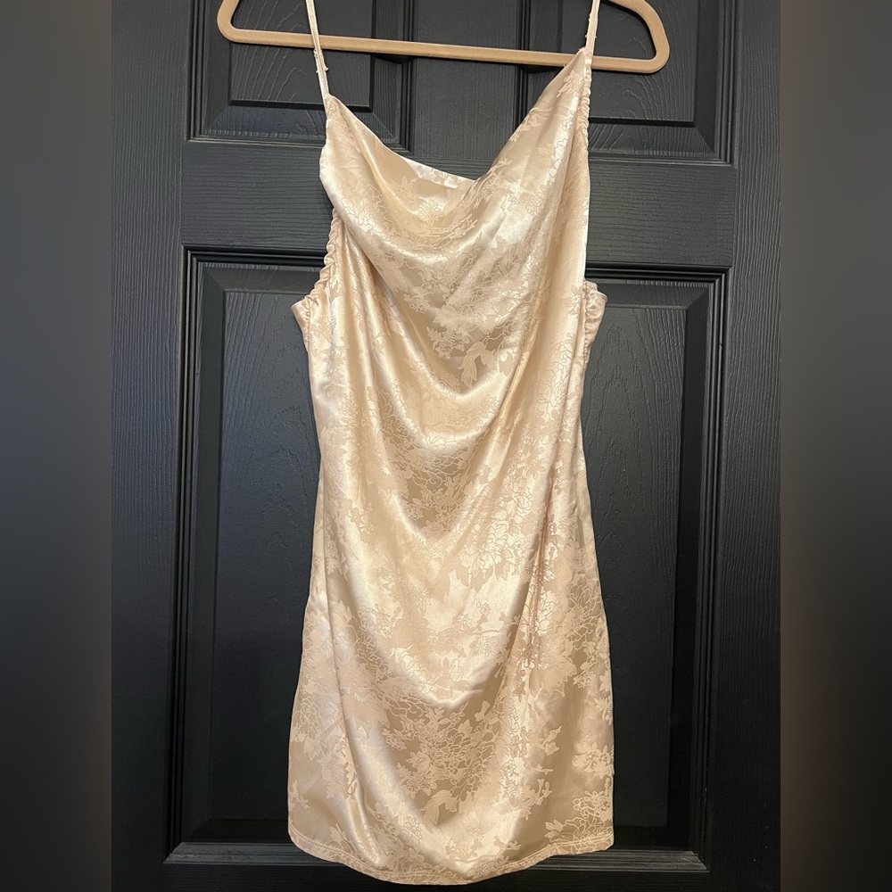 Silk Champagne Mini Dress